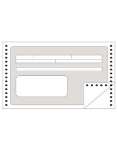 Apli Formulaire de reçus en continu 240mm x 4' - 1 Copia - Numérotation séquentielle - Papier autocopiant - Blanc
