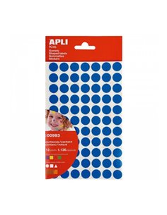 Apli Sac de Gomets Adhésif permanent - 1.136 Gomets - Desarrolla Psicomotricidad et Creatividad - Adhésif Base Eau - Couleur Jau