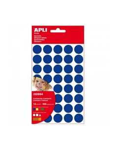 Apli Sac de Gomets Adhésif permanent - 468 Gomets - Desarrolla Psicomotricidad et Creatividad - Adhésif Base Eau - Couleur Jaune