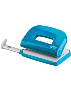 Novus E210 Fresh Perforadora Pequeña de Papier - Jusqu'à 10 Feuilles - Guia de Posicionamiento - Punzones 5.5mm - Couleur Azulon