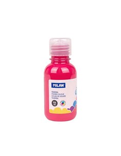 Milan Botella de Tempera 125ml - Tapon Dosificador - Séchage rapide - Mezclable - Couleur Magenta