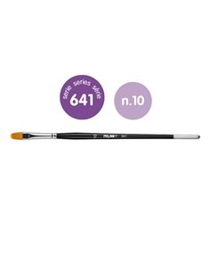 Milan 612 Premium Synthetic Pack de 6 Pinceles Lengua de Gato Numero 10 - Sac Avec Colgador - Pelo Sintetico - Mango Corto - Cou