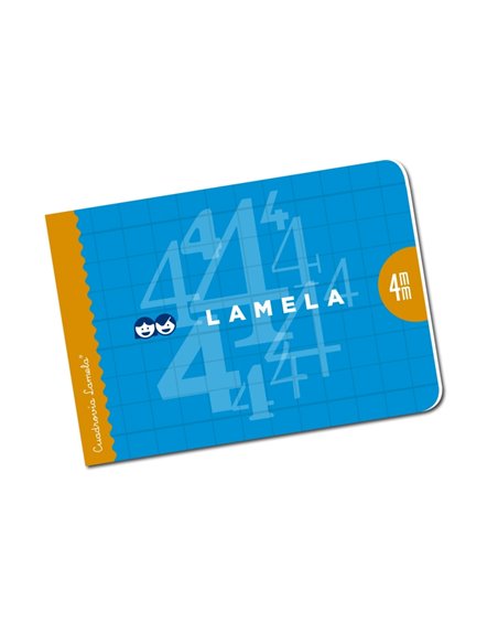 Lamela Carnet Grapada Avec 30 Feuilles de 70g/m2 Avec Margen - Format Cuarto - Pauta Cuadrovia de 4mm - Cubierta de Cartoncillo 
