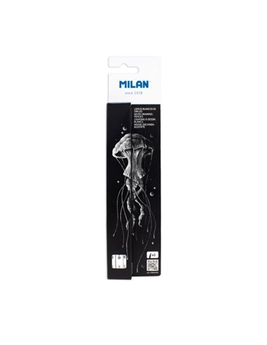 Milan Art Lapices Dibujo - Mina Gruesa Blanca - Redondo de 4mm - Couleur Blanc