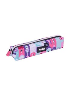 Milan Aliens 2 Mini Étui Trousse - Redondo - Fermeture zippée - 20.5x4.5x5cm - Couleur Rose