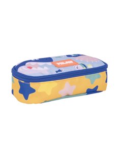 Milan Blue Odyssey Étui Trousse - Ovalado - Fermeture zippée - Malla Intérieur - 20.5x9x5.5cm - Multicolor