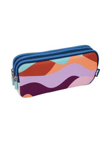 Milan The Fun Étui Trousse 3 Amplios Compartiments - Fermeture zippée