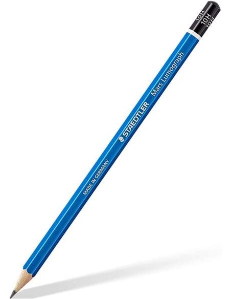 Staedtler Mars Lumograph 100 Lapices de Grafito Hexagonal - Mina 10H - Resistencia à la Rotura - Bois de Bosques Sostenibles