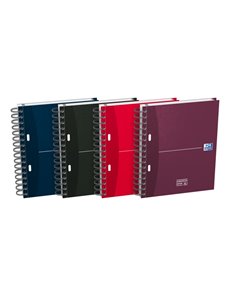 Oxford Office Essentials Europeanbook A5+ Couvercle Extradura - 100 Feuilles - Taille 4 5x5 - Couleurs assorties