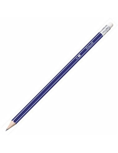 Pelikan CJ12 Crayon de Grafito HB Avec Goma - Hexagonal - Ergonomique - Bois Barnizada - Couleur Bleu