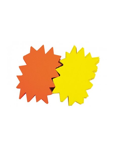 Apli Pack de 25 Carteles Flash - Alto Gramaje et Gran Resistencia - Ideales Pour Ofertas et Promociones - Couleurs assorties