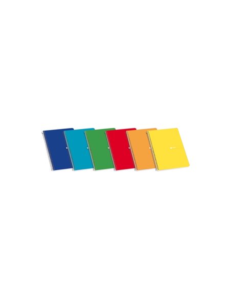 Enri Cahier Spirale Couverture souple 4º 3x3 - 80 Feuilles - Margen - Couleurs assorties