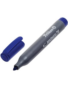 Pelikan 711F Feutre Permanent - Pointe de Fibre Ronde Gruesa - Séchage rapide - Résistant à l'eau - Couleur Bleu