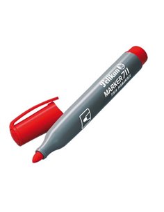 Pelikan 711F Feutre Permanent - Pointe de Fibre Ronde Gruesa - Séchage rapide - Résistant à l'eau - Couleur Rouge