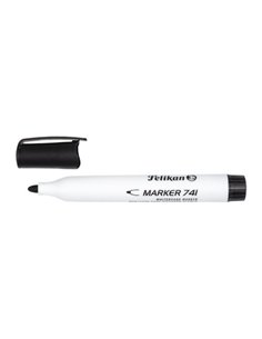 Pelikan 741F Feutre Pour Tableau Blanca - Pointe de 2mm - Capuchon Antisecado - Borrable en Seco - Couleur Noir