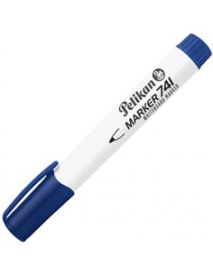 Pelikan 741F Feutre Pour Tableau Blanca - Pointe de 2mm - Capuchon Antisecado - Borrable en Seco - Couleur Bleu