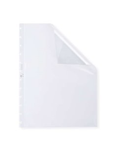 Oxford Variozip Fundas Pour Carpetas - Taille A4 - Material de Chair Orange Transparent - Fermeture zippée - Résistant et durabl