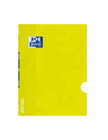 Oxford School Classic Openflex A4 - Couvercle de Plastico Résistant - Carnet Grapada - 1 Linea Avec Margen - 48 Feuilles - Coule