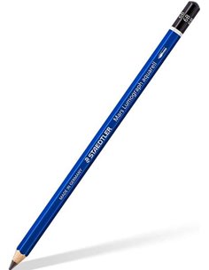 Staedtler Mars Lumograph Aquarell 100A Crayon de Grafito - Mina 6B - Resistencia à la Rotura - Bois de Bosques Sostenibles