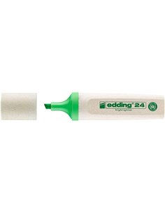 Edding 24 EcoLine Marqueur Fluo - Pointe Biselada - Trait entre 2-5mm - 90% de Plastico Reciclado - Etiqueta Ecologica Blue Ange