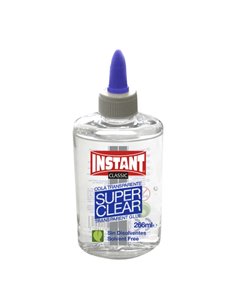 Instant Classic Super Clear Cola Transparent 266ml - Adapté Pour Usage Infantil et/ou Domestique - Sans Disolventes - Transparen