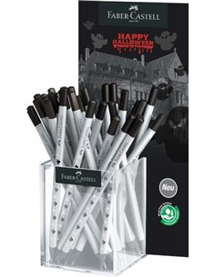 Faber-Castell Présentoir Avec 36 Lapices de Grafito HB Design Halloween - Mina Résistant à la Rotura - Corps Decorado Avec Calav