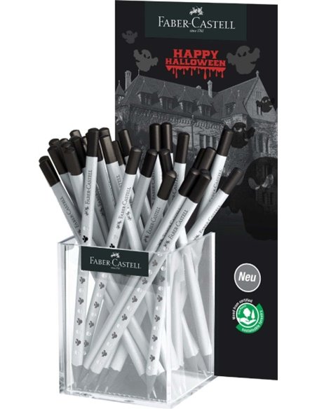 Faber-Castell Présentoir Avec 36 Lapices de Grafito HB Design Halloween - Mina Résistant à la Rotura - Corps Decorado Avec Calav
