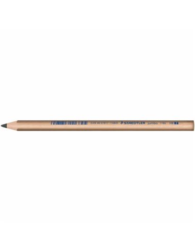 Staedtler Noris Natural 119 Jumbo Crayon de Grafito Triangular HB 4mm - Bois Certificada FSC - Corps de Couleur Bois Natural