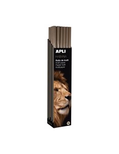 Apli Rollo de Papier Kraft - 70gr - Fibras Naturales - Haute résistance - Homogeneidad de Couleur - Idéal Pour Embalajes et Manu