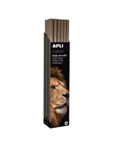 Apli Rollo de Papier Kraft - 70gr - Fibras Naturales - Haute résistance - Homogeneidad de Couleur - Idéal Pour Embalajes et Manu