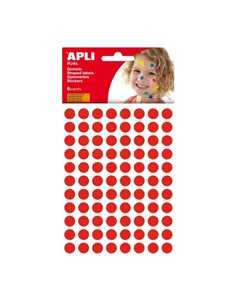 Apli Sac de Gomets Redondos Ø 10.5mm - Adhésif permanent - 528 Gomets - Desarrolla Psicomotricidad et Creatividad - Adhésif Base