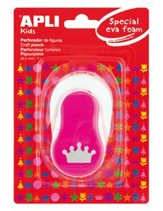 Apli Perforadora de Papier et Goma Eva en Forma de Corona - Figura de 25.4mm - Perforadora de Haute qualité Pour Papier, Carton,