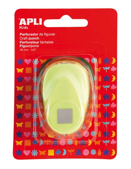 Apli Perforadora Cuadrada de Papier - Figura de 16mm - Haute qualité Pour Papier, Carton et Cartulina - Deposito de Papier - Dou