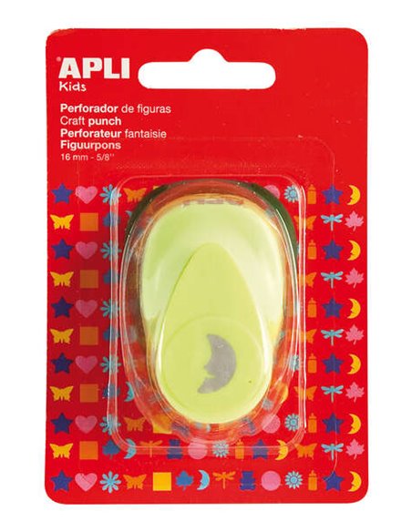 Apli Perforadora de Papier en Forma de Luna - Taille de Figura 16mm - Haute qualité Pour Papier, Carton et Cartulina - Deposito 