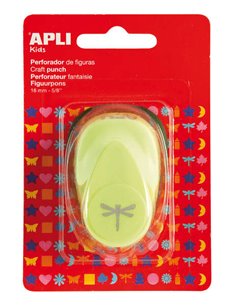 Apli Perforadora de Papier en Forma de Libelula - Taille de Figura 16mm - Haute qualité Pour Papier, Carton et Cartulina - Depos