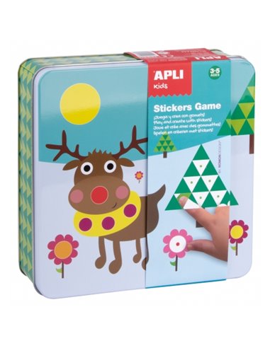 Apli Juegos de Gomets Polar - Didactico - Estimula Psicomotricidad - Desarrolla Pensamiento Matematico - Boîte Metalica Atractiv