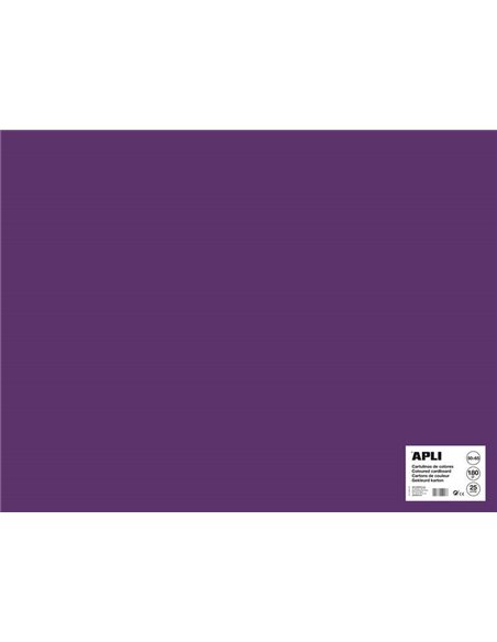 Apli Cartulina Morada 50 x 65cm 170g 25 Feuilles
