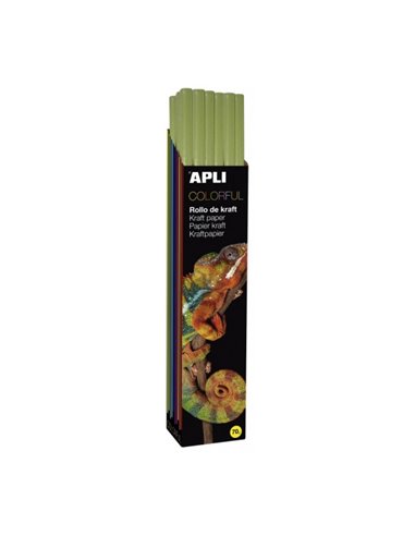 Apli Rollo de Papier Kraft - 70gr - Fibras Naturales - Haute résistance - Homogeneidad de Couleur - Idéal Pour Manualidades et E