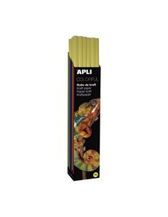Apli Rollo de Papier Kraft - 70gr - Fibras Naturales - Haute résistance - Homogeneidad de Couleur - Idéal Pour Embalajes et Manu
