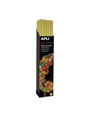 Apli Rollo de Papier Kraft - 70gr - Fibras Naturales - Haute résistance - Homogeneidad de Couleur - Idéal Pour Embalajes et Manu