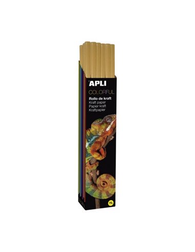 Apli Rollo de Papier Kraft - 70gr - Fibras Naturales - Haute résistance - Homogeneidad de Couleur - Idéal Pour Manualidades et E