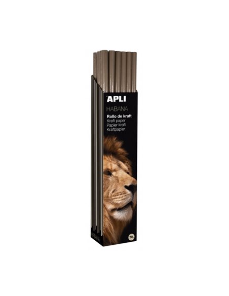 Apli Rollo de Papier Kraft - 70gr - Fibras Naturales - Haute résistance - Homogeneidad de Couleur - Idéal Pour Embalajes et Manu