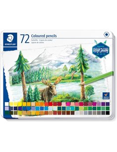 Staedtler 146C Boîte Metalica Avec 72 Lapices de Couleurs - Mina Doux - Couleurs assorties