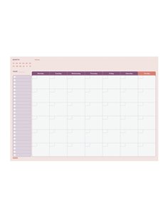 Finocam Bari Planificador Sans Fechar - Internacional - Mes Vista - Format A4 - 297x210mm - Papier de 90g/m2 - 60 Feuilles Encol