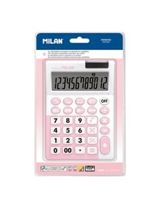 Milan Edicion + Calculadora - 12 Digitos - Superficie Antibacteriana - Blister - Couleur Rose