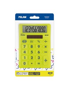 Milan Acid Calculadora de Sobremesa - 10 Digitos - Blister - Couleur Jaune