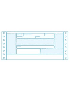Fabrisa Boîte de Reçus Negociables 240x4" 90gr - 1 Feuille 2 Trepados 2.500 pliegos