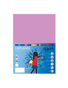Fabrisa Pack de 25 Cartulinas 180 g/m² - Taille A3 - Couleur Lila