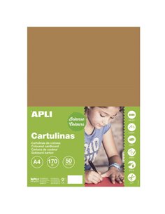 Apli Cartulina Avellana A4 170g 50 Feuilles
