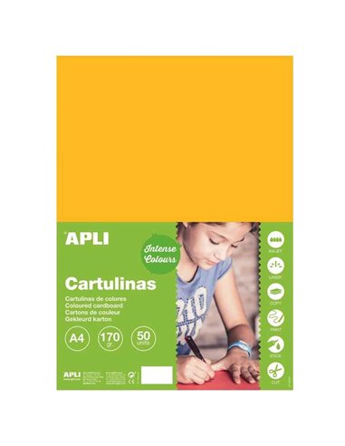 Apli Cartulina Jaune Oro A4 170g 50 Feuilles